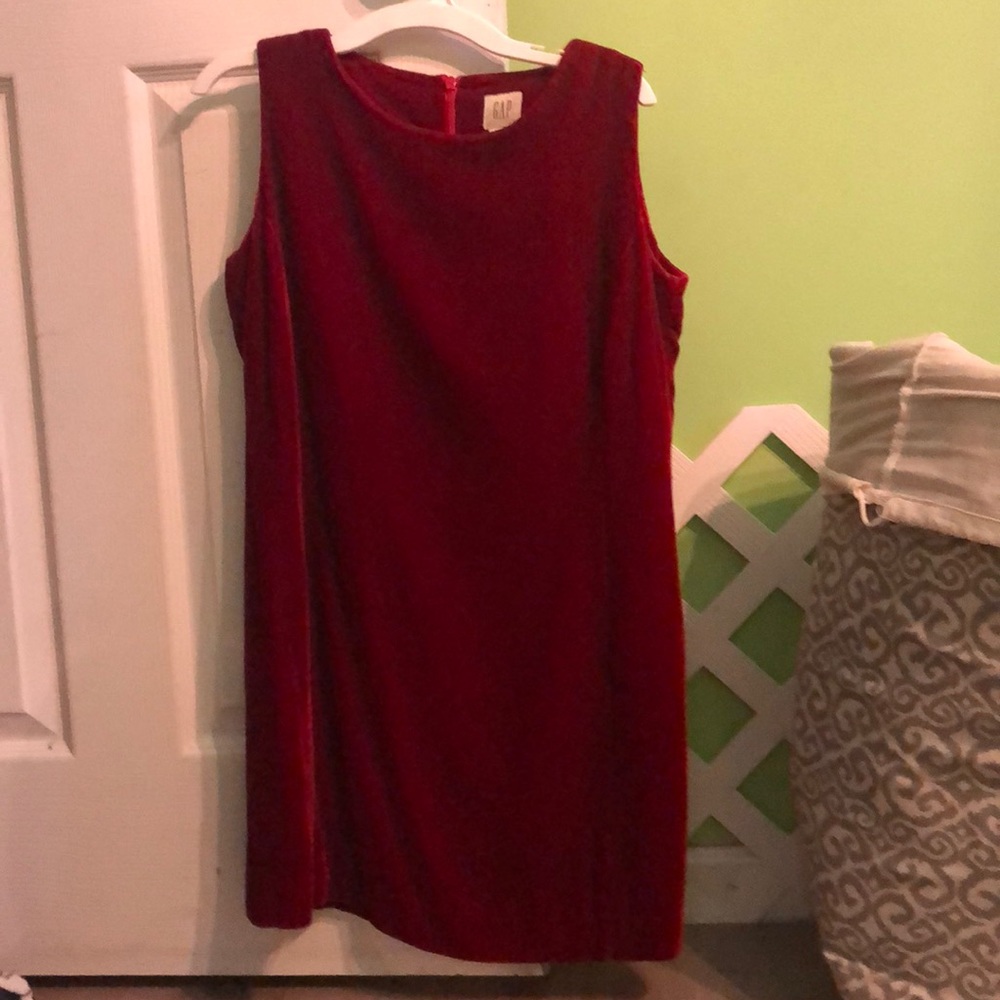 Red velvet dress
